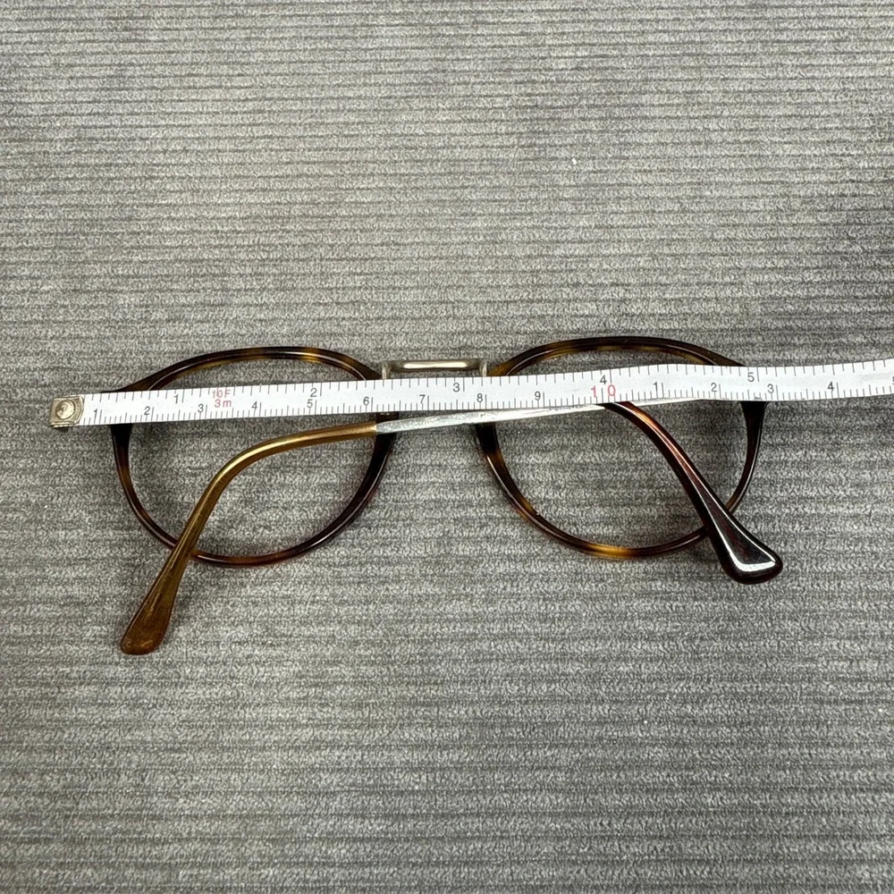 Vintage Tortoiseshell Round Y2k Eyeglasses  140 RC002 Silver Metal Temples